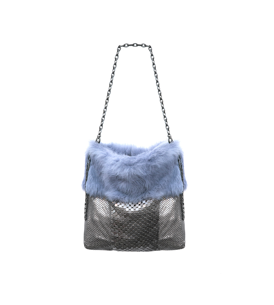 Lilac Shine Hand/Strap Bag - Laura B