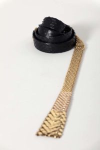 Dominique Belt Black python-gold