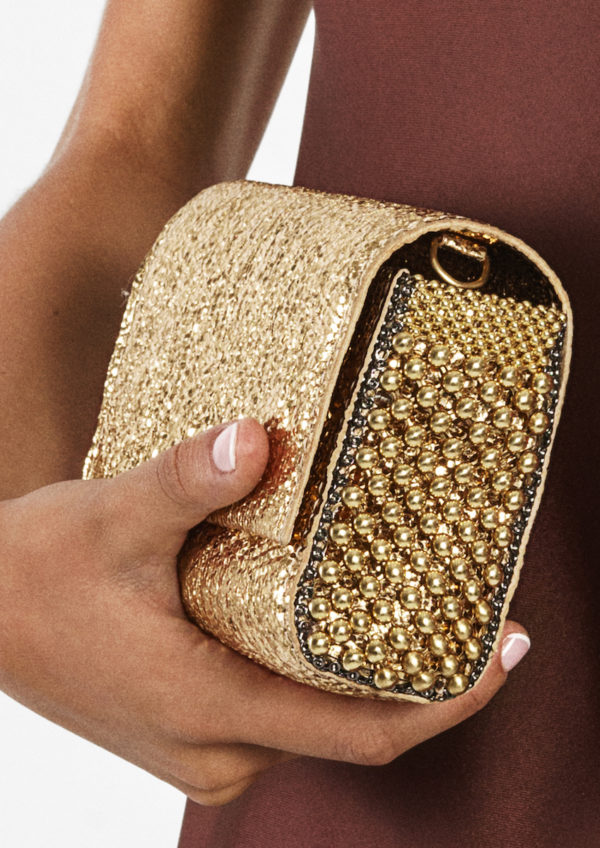 Irina Clutch/Belt/Strap Bag Gold
