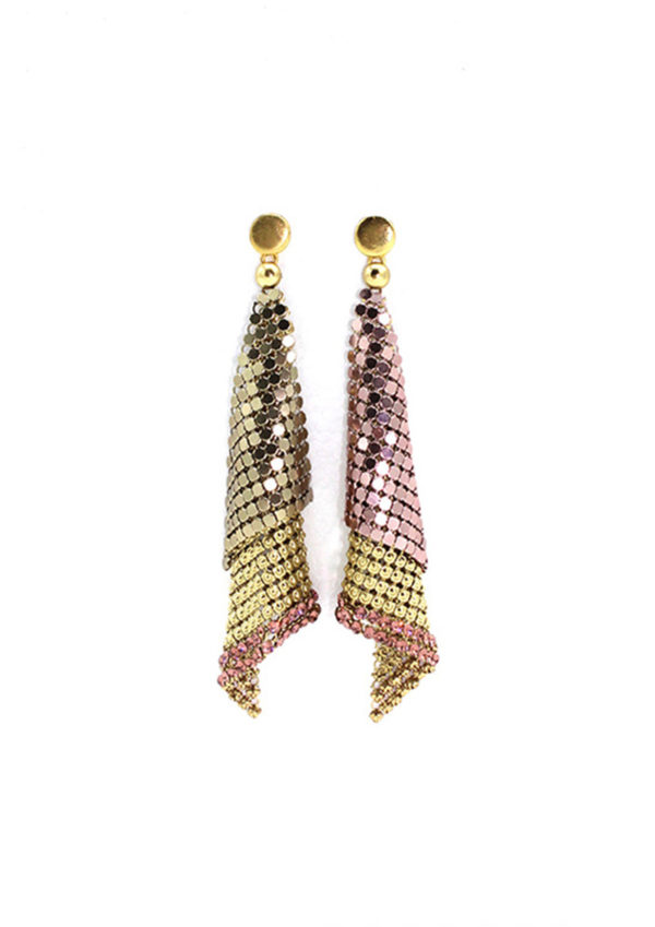 Tara Gold-Pink Earrings