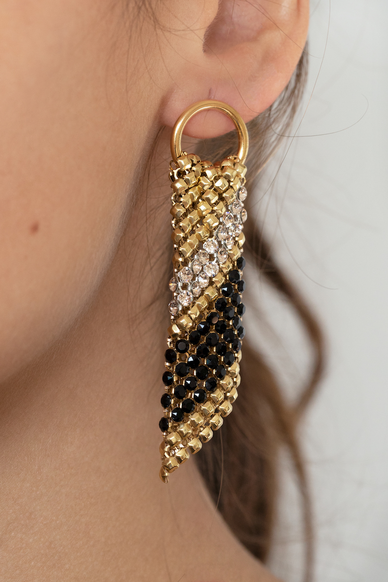 Sasha Earrings Gold/black