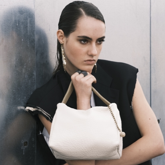 Pauline Handbag Ivory-gold