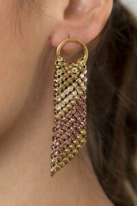 Sasha Earrings Gold-Pink