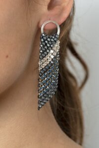 Sasha Earrings Silver-Blue