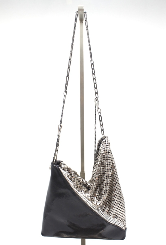 Trinity Triangle Strap Bag Black-Silver