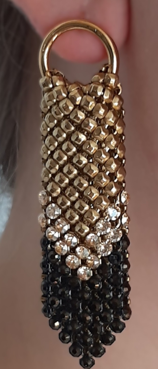 Merci Earrings gold-black