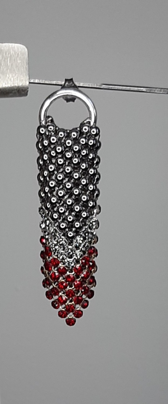 Merci Earrings silver-red