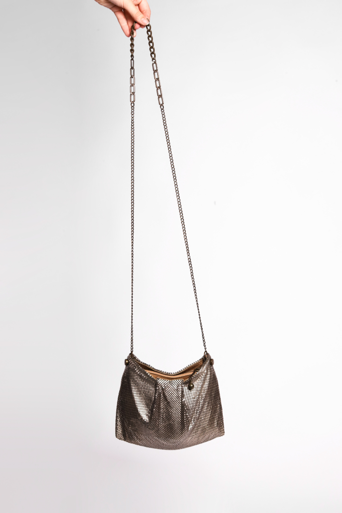Yasmin Pleat Disco Bag doré