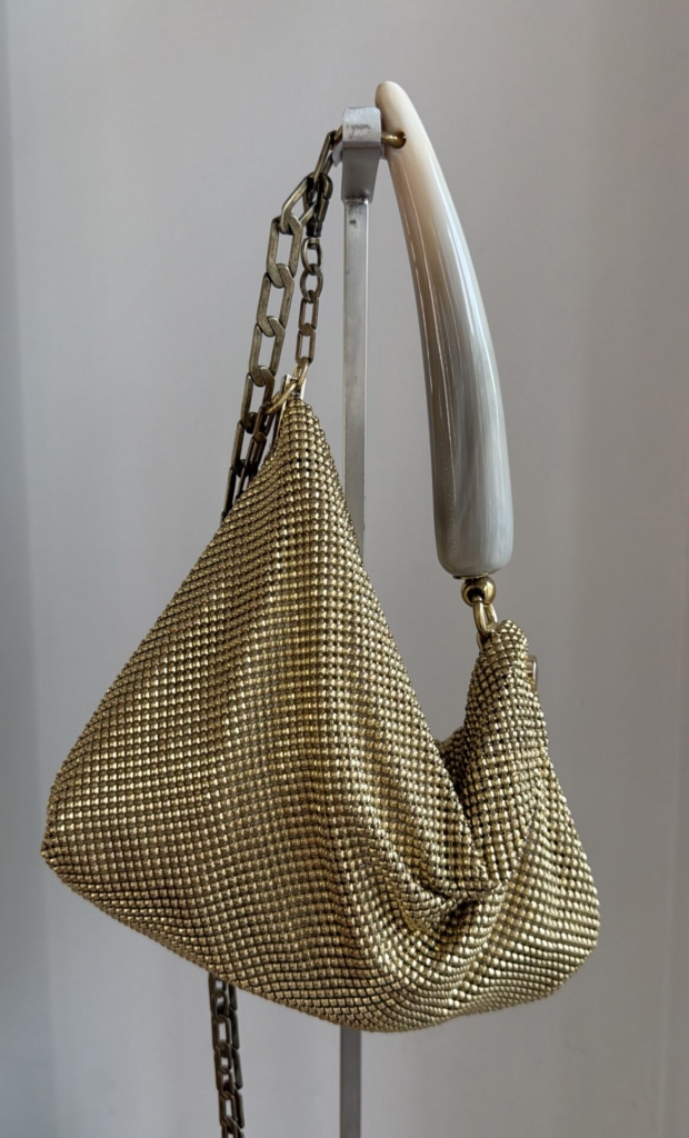 Priscilla pleated Bag gold-beige